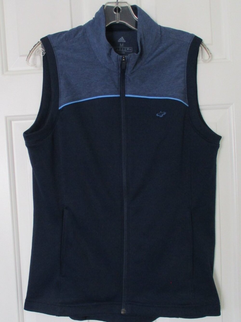 adidas Womens "The Reserve" (Indian Wells, CA) Blue Full Zip Golf Vest NWOT - M